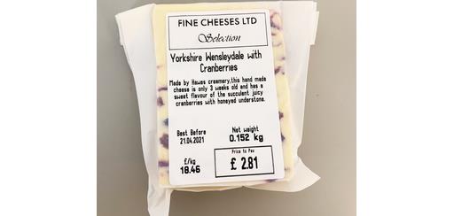 Cheese Wensleydale With Cranberry