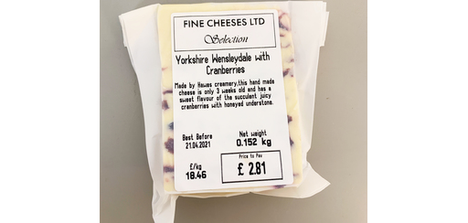 Cheese Wensleydale With Cranberry