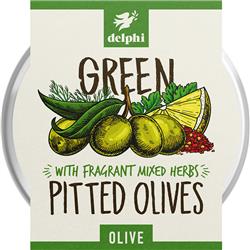 Olives Green Pitted with Herbs