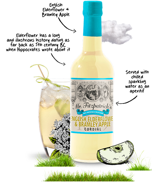 Mr Fitzpatrick Cordial Elderflower & Apple *Sugar Free*