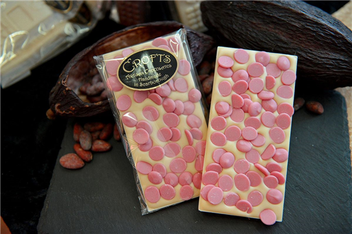 Crofts White Chocolate Strawberry Button Bars