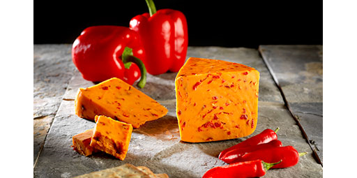 Cheese Flaming Pepper (Red Leicester with chilli peppers)