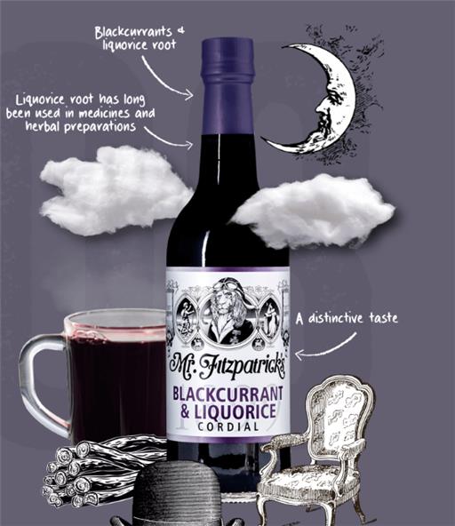 Mr Fitzpatrick Cordial Blackcurrant & Liquorice