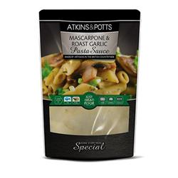 Atkins & Potts Rich Mascarpone & Roast Garlic Pasta Sauce