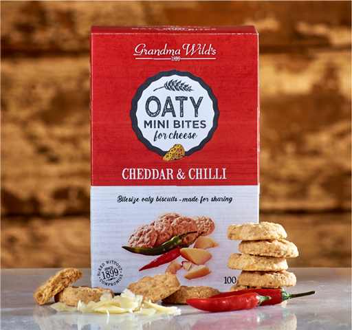 Grandma Wilds Oaty Mini Bites Cheddar &  cHILLI