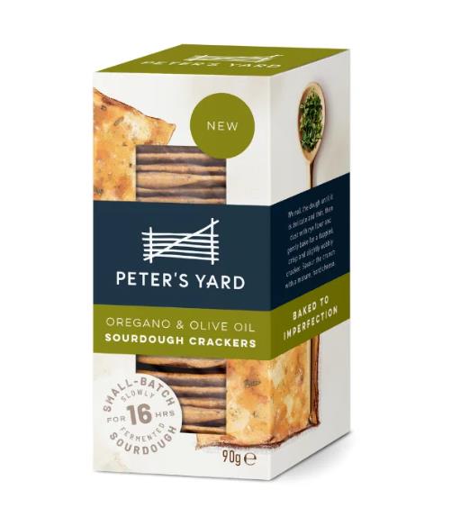 Peters Yard Oregano & Olive Oil Sourdough Crackers