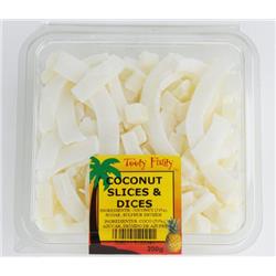 Tooty Fruity Coconut Slices & Dices  200g