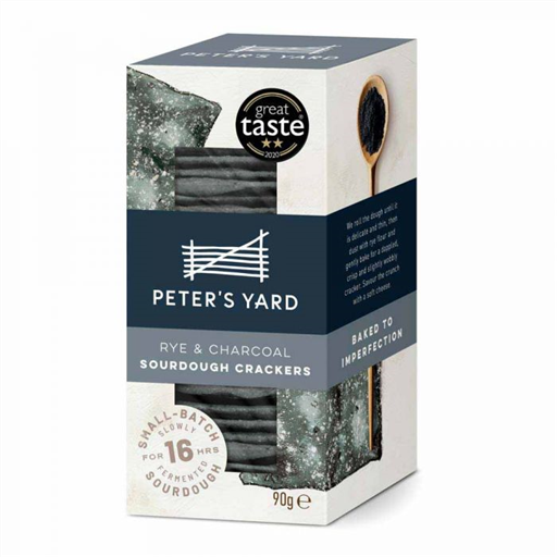 Peters Yard Rye & Charcoal Sourdough Crackers