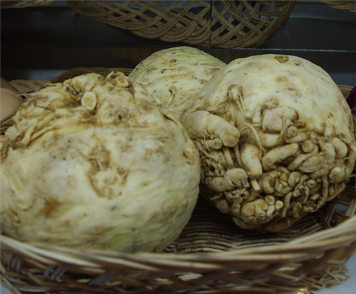 Organic Celeriac With Tops