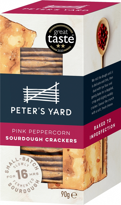 Peter's Yard Artisan Sourdough Pink Peppercorn Crackers