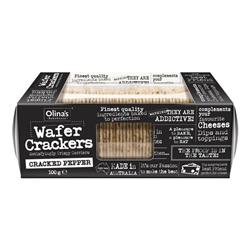 Olina's Wafer Crackers Cracked Pepper