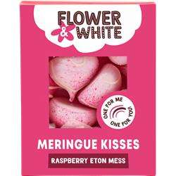 Flower & White Raspberry Eton Mess Meringue Kisses