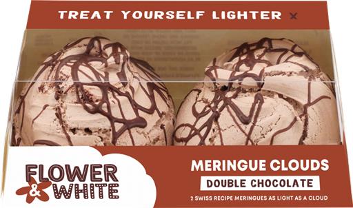 Flower & white Double Chocolate Meringue Clouds