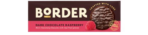 Border dark Chocolate Raspberry Biscuits