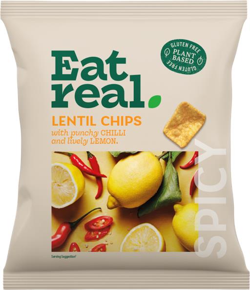 Eat Real Lentil Chips Chilli & Lemon Chips