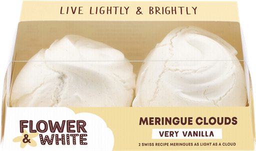 Flower & White Vanilla Meringue Clouds
