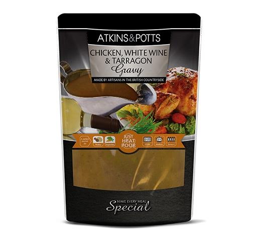 Atkins & Potts Chicken Gravy With White Wine & Tarragon