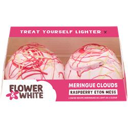 Flower & White White Chocolate & Raspberry Meringue Clouds